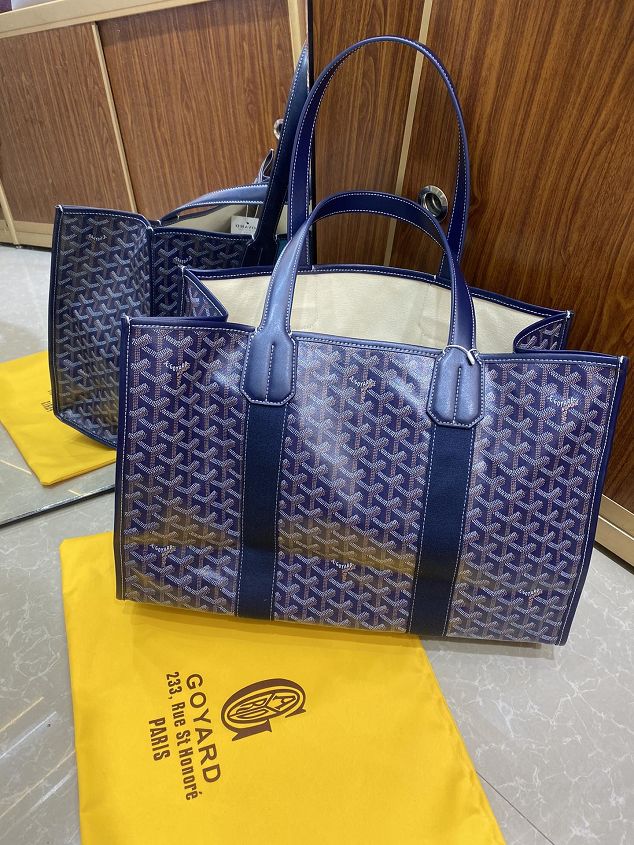 Goyard original canvas villette shopping tote bag GY0026 blue