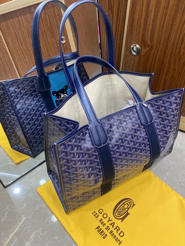 Goyard original canvas villette shopping tote bag GY0026 blue