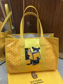 Goyard canvas shopping tote bag GY0026 yellow