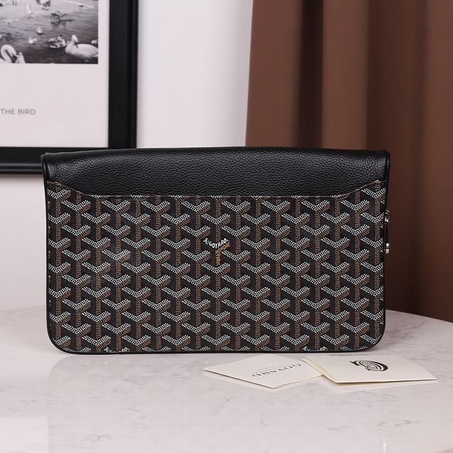 Goyard original calfskin&canvas sainte marie MM clutch GY0020 black