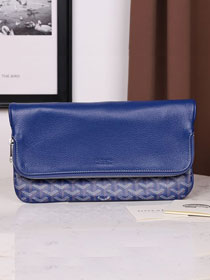 Goyard original calfskin&canvas sainte marie MM clutch GY0020 blue