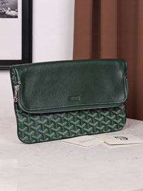 Goyard original calfskin&canvas sainte marie MM clutch GY0020 green