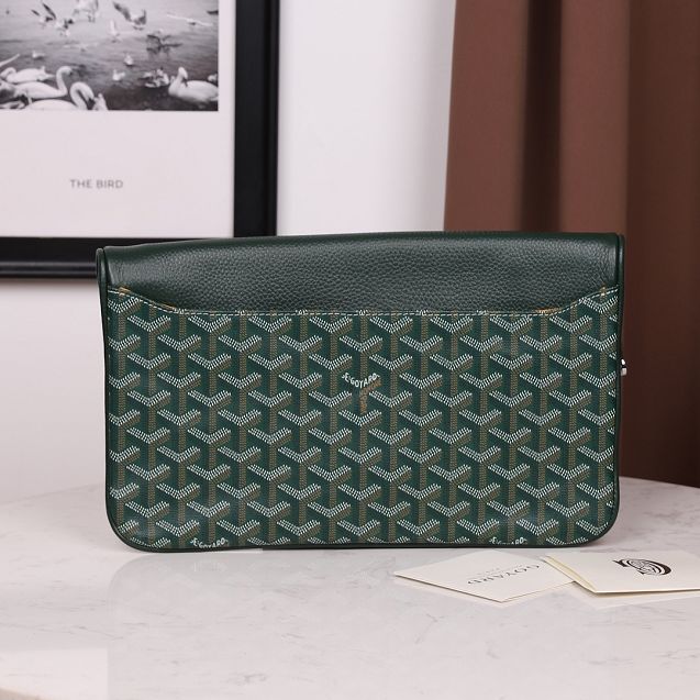 Goyard original calfskin&canvas sainte marie MM clutch GY0020 green