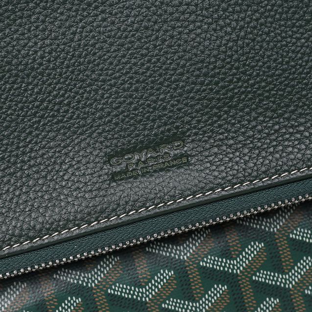 Goyard original calfskin&canvas sainte marie MM clutch GY0020 green