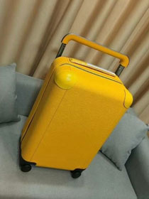 Louis vuitton original calfskin horizon 55 rolling luggage M23264 yellow