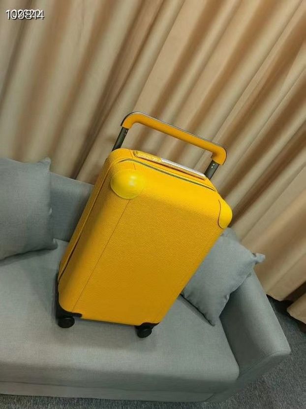 Louis vuitton original calfskin horizon 55 rolling luggage M23264 yellow