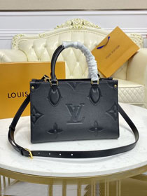 Louis vuitton original embossed calfskin onthego pm M45661 black