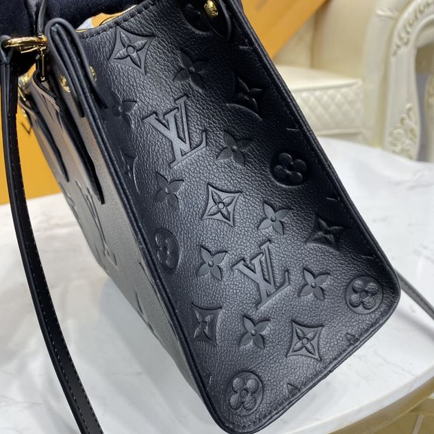 Louis vuitton original embossed calfskin onthego pm M45661 black