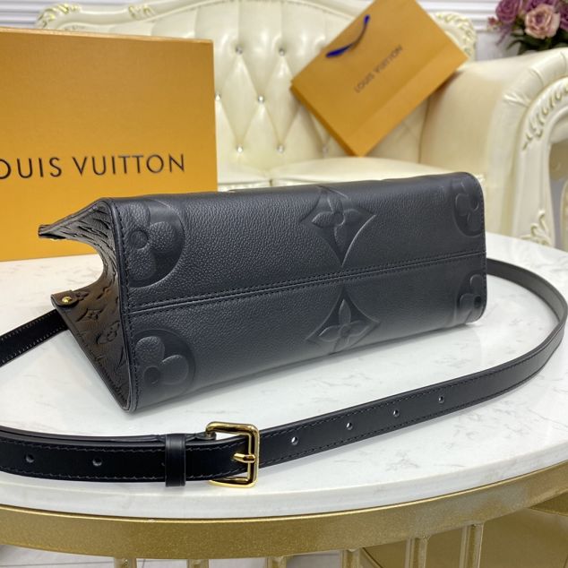 Louis vuitton original embossed calfskin onthego pm M45661 black