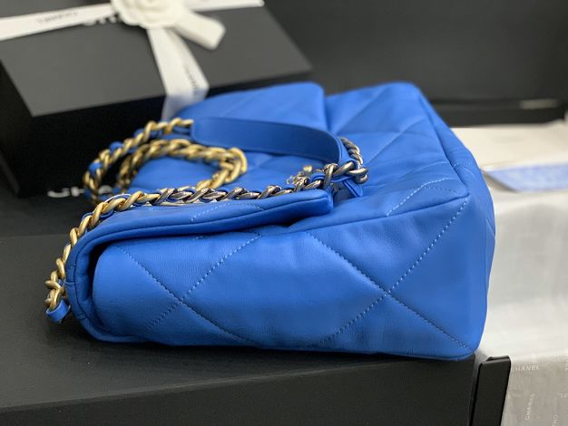 2021 CC original lambskin 19 maxi flap bag AS1162 blue