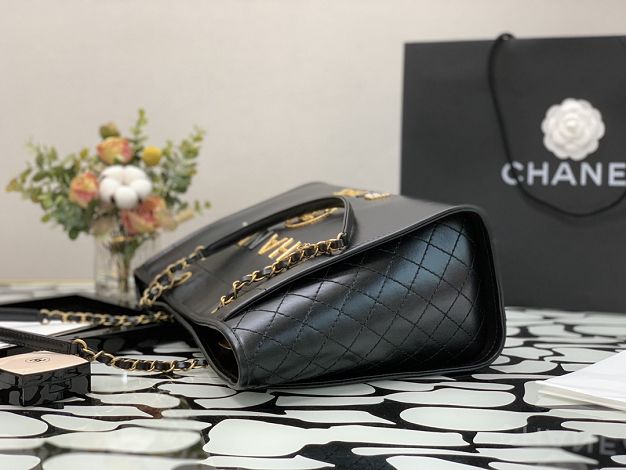 CC original calfskin small shopping bag A67001 black