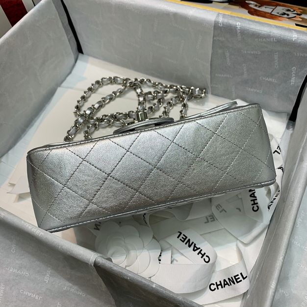 CC original lambskin mini flap bag A69900 silver