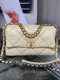 2021 CC original lambskin medium 19 flap bag AS1161 cream