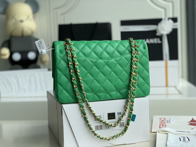 CC original lambskin medium flap bag A01112 green