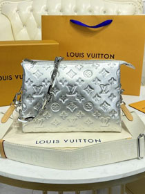 2023 Louis vuitton original lambskin coussin pm bag M57913 silver