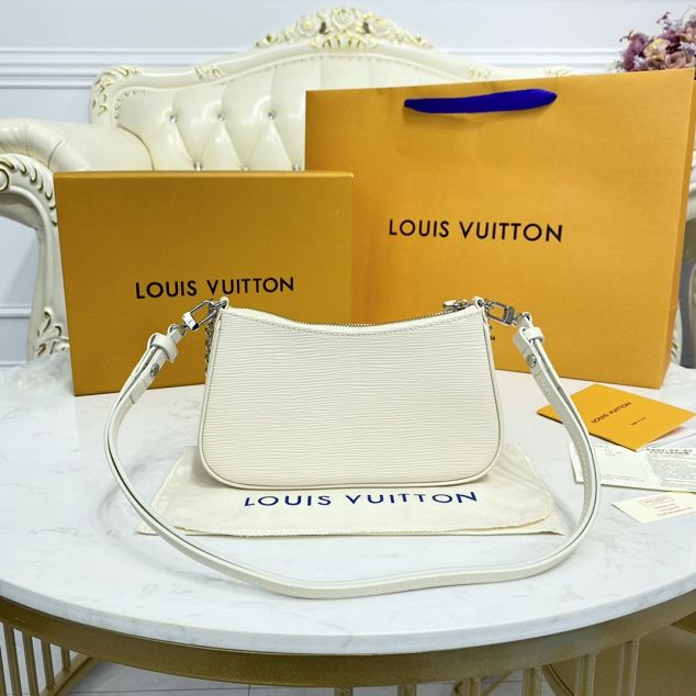 Louis vuitton original epi leather easy pouch M80479 beige
