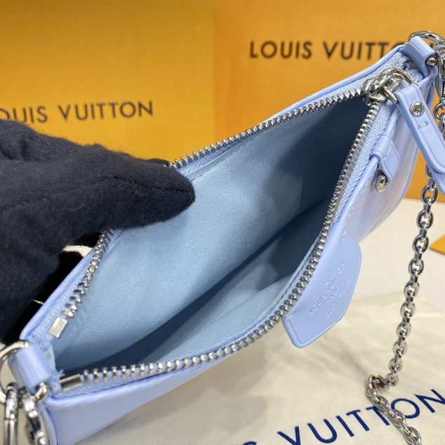 Louis vuitton original epi leather easy pouch M80480 blue