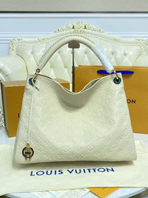 Louis vuitton original monogram empreinte calfskin artsy mm m43876 white