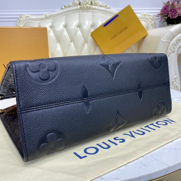 Louis vuitton original embossed calfskin onthego mm M45595 black