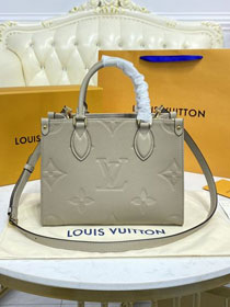 Louis vuitton original embossed calfskin onthego mm M45496 grey