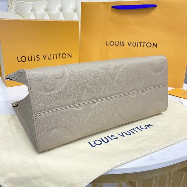 Louis vuitton original embossed calfskin onthego mm M45496 grey