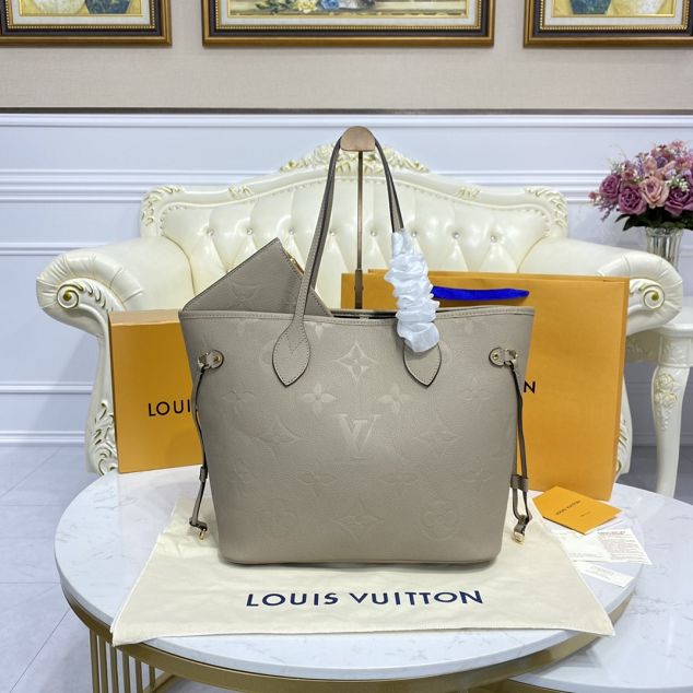 Louis vuitton original monogram empreinte neverfull mm M45686 grey