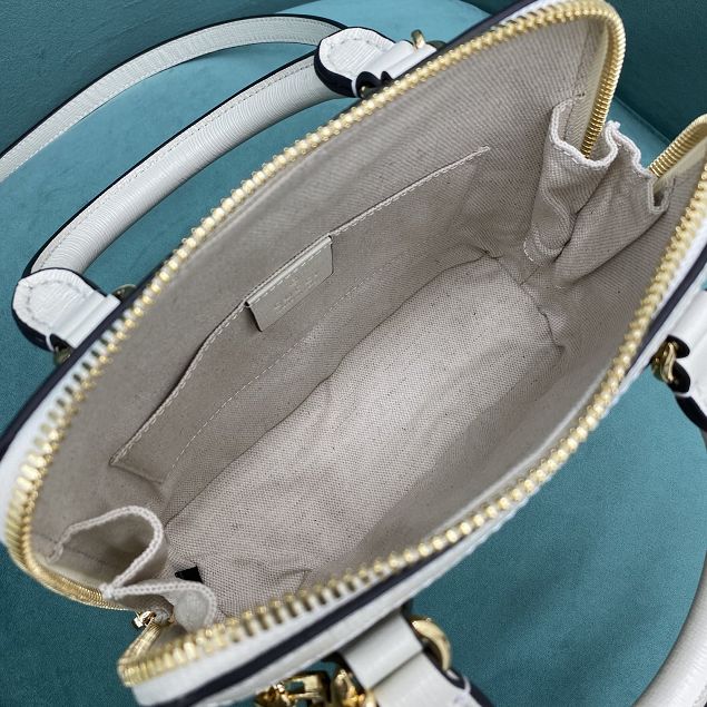 2021 GG original canvas horsebit 1955 mini top handle bag 640716 white