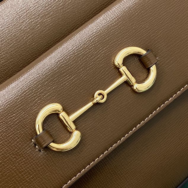 GG original calfskin horsebit 1955 small shoulder bag 645454 brown
