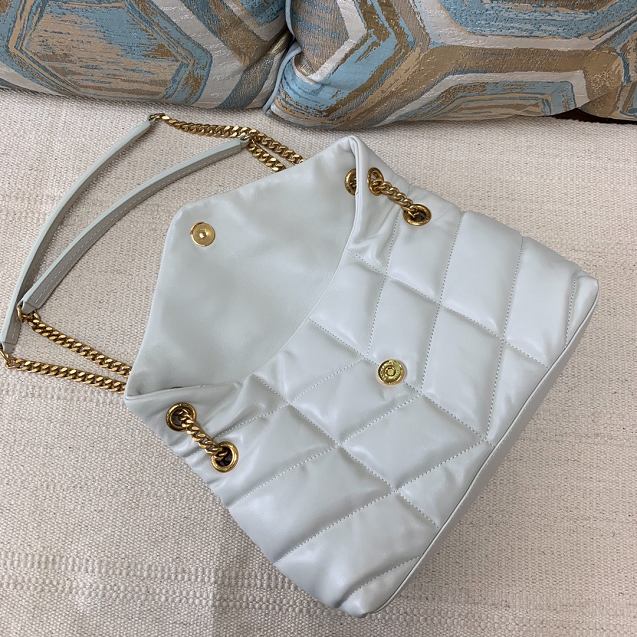 YSL original calfskin puffer small bag 577476 white