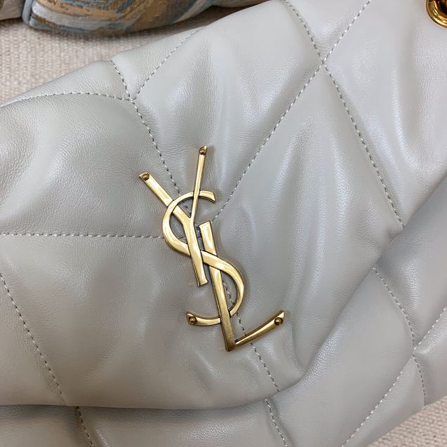 YSL original calfskin puffer small bag 577476 white