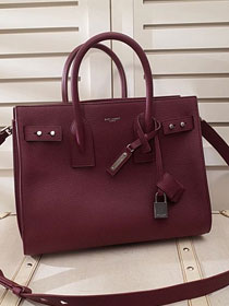 YSL original soft calfskin large sac de jour bag 464960 bordeaux