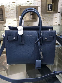 YSL original soft calfskin medium sac de jour bag 477477 navy blue