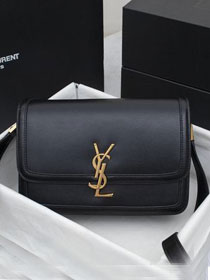 YSL original calfskin solferino medium satchel 634305 black