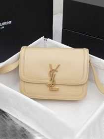 YSL original calfskin solferino small satchel 634306 apricot