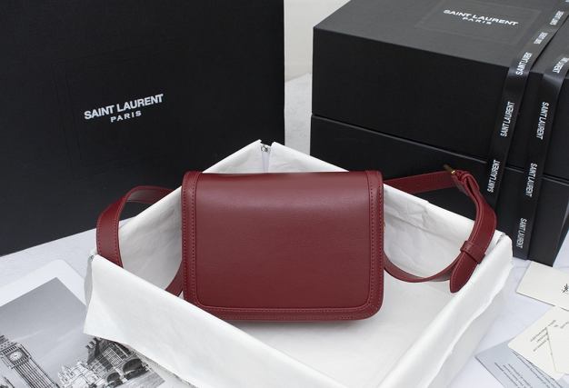 YSL original calfskin solferino small satchel 634306 bordeaux