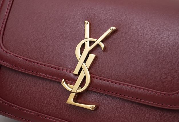 YSL original calfskin solferino small satchel 634306 bordeaux