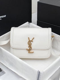 YSL original calfskin solferino small satchel 634306 white