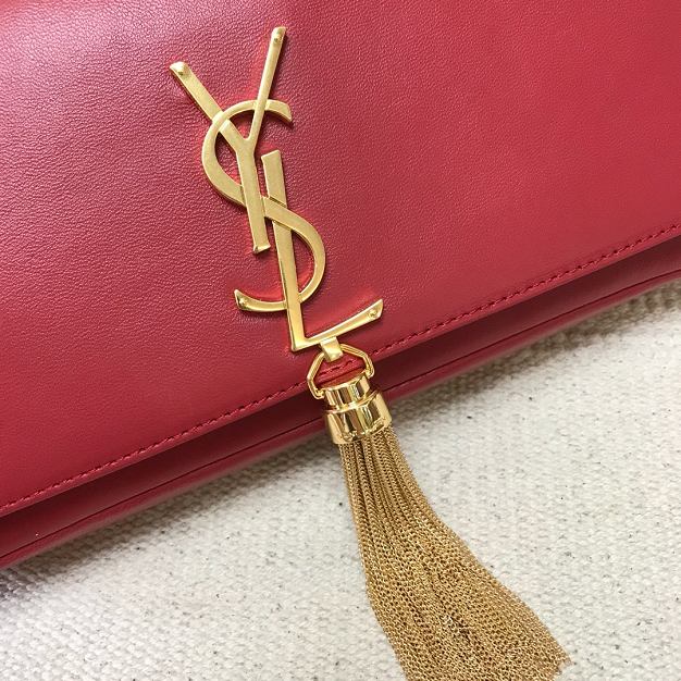 YSL original lambskin kate 99 bag 604276 red