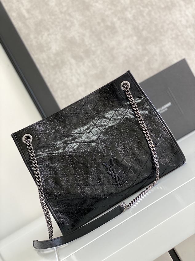 YSL original calfskin niki shopping bag 577999 black