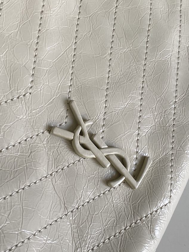 YSL original calfskin niki shopping bag 577999 white