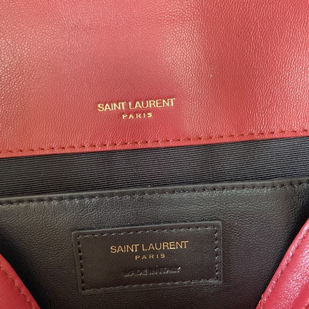 YSL original lambskin niki baby bag 533037 wine red