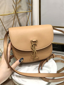 YSL original smooth calfskin kaia small satchel bag 619740 apricot