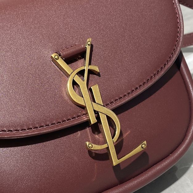 YSL original smooth calfskin kaia small satchel bag 619740 bordeaux