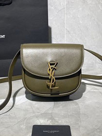 YSL original smooth calfskin kaia small satchel bag 619740 green