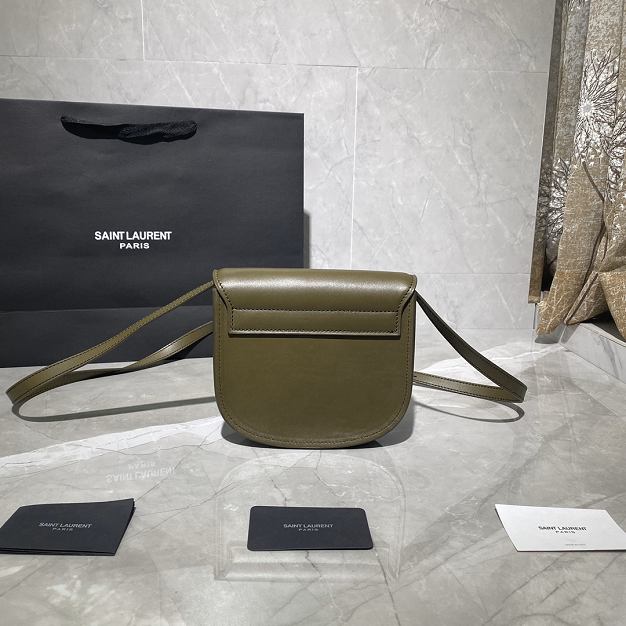 YSL original smooth calfskin kaia small satchel bag 619740 green