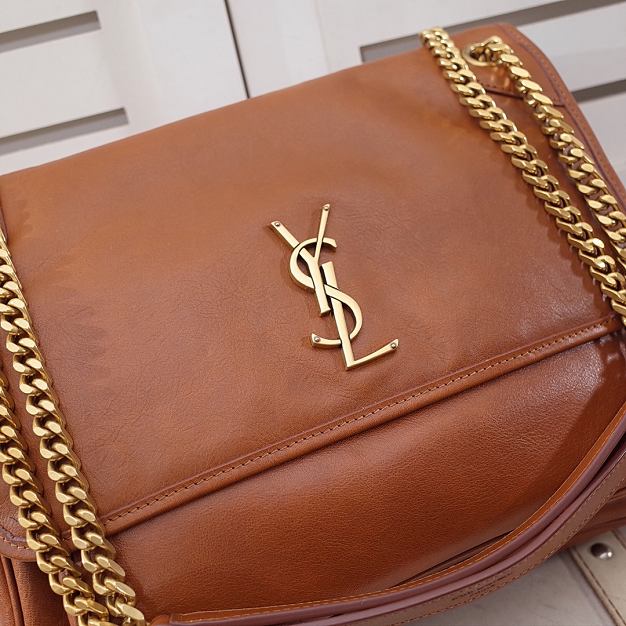 YSL original lambskin niki large bag 498912 brown	