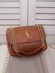 YSL original lambskin niki medium bag 498913 brown	