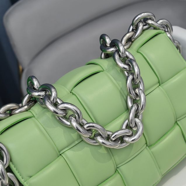 BV original lambskin chain cassette 631421 light green