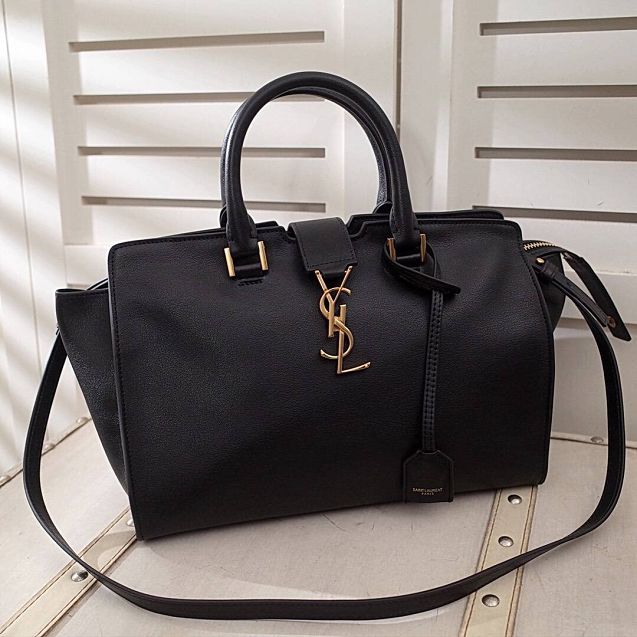 YSL original calfskin small cabas bag 394461 black