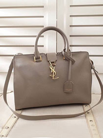 YSL original calfskin small cabas bag 394461 grey